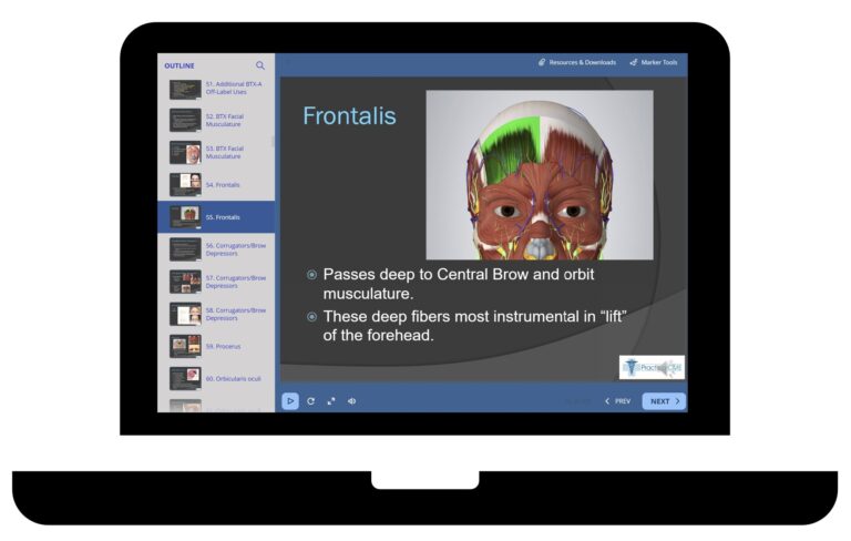 Botox Filler Accredited streaming online course on laptop