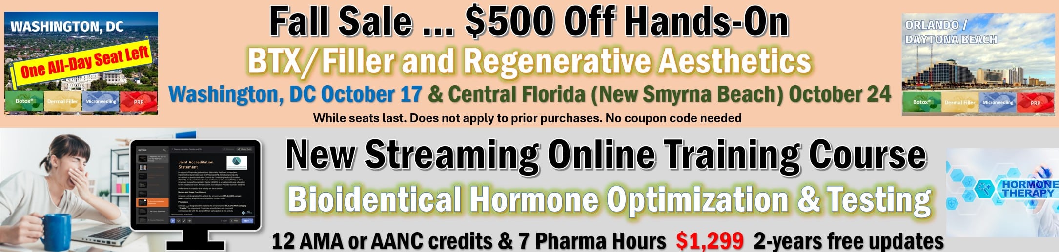 October sale and Bioidentical Training Course sale